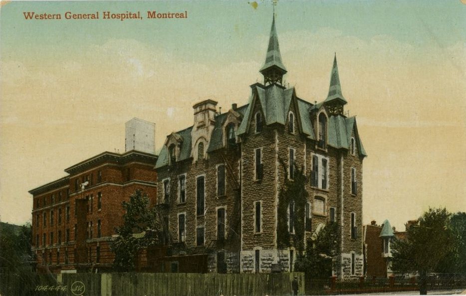 postcard showing western hospital circa 1907